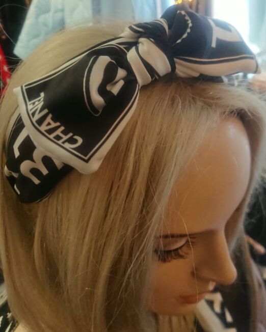 Cc hairband in blk and white
