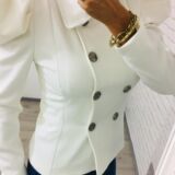 Double breasted jacket off white