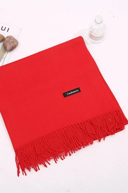 Cashmere mix scarf /wrap red