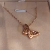 Gold plate Solid butterfly neck piece