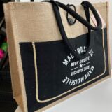 black Jute design shopper bag