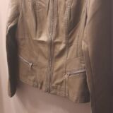 Vegan leather jacket olive/khaki