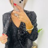 Waterfalls sequins jacket black