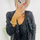 Waterfalls sequins jacket black