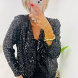 Waterfalls sequins jacket black