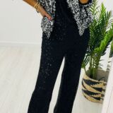 Waterfalls sequins jacket silver