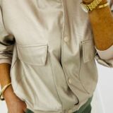Pearlised jacket with pockets lite bronze