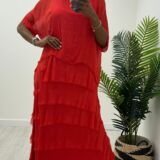 Orla dress red 100% silk