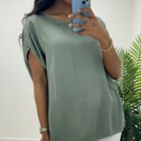 Silk tee mocha