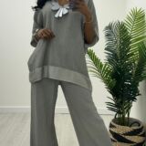 Co.ord top and trousers grey