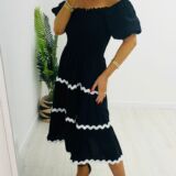 Andrea dress on or of the shoulder stretchy