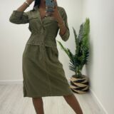 Belle dress olive