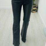 Boot cut leather look black