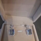 Drop topaz earring  Silver