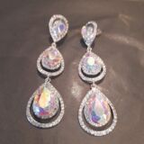 Drop earring crystal Colour aurora borealis