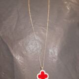 V&A Inspired glod plate/red