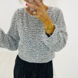 Long sleeve texture top sequin