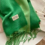 Supersoft scarf in two tone Cashmere Kelly green