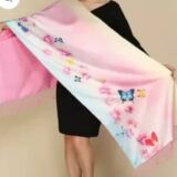 Silk and cashmere Pink butterflies