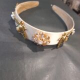 Silk hairband  bee ornaments and crystal