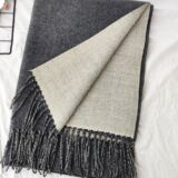 Supersoft scarf in two tone Cashmere Charcoal