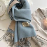 Supersoft scarf in two tone Cashmere Baby blue