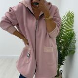 Fleece lined jacket pink