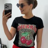 Black cherrie tee
