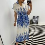 kate dress colour blue/white