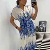 kate dress colour blue/white