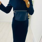 Day dress zip pocket detail