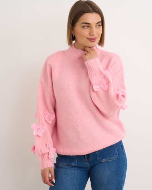 Turtleneck with bow detail
