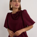 Rose detail shift dress