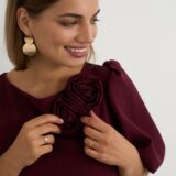 Rose detail shift dress