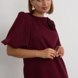 Rose detail shift dress