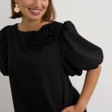 Rose detail shift dress