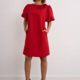 Rose detail shift dress