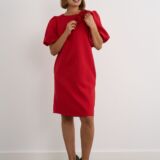 Rose detail shift dress