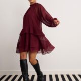 Tiered chiffon dress