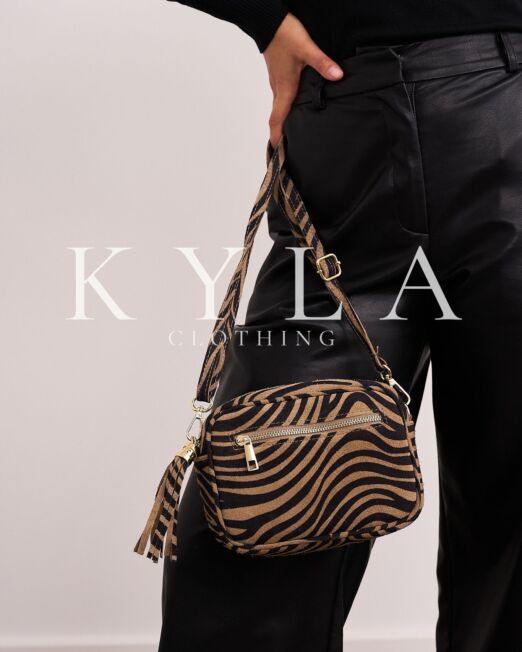 Suede cross body bag