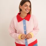 Colour block cardigan