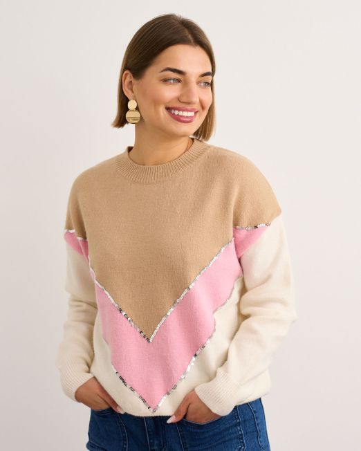 V pattern  sweater