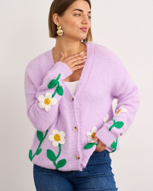 Embroidered cardi